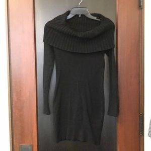 Black  cowl neck sweater dress long sleeves